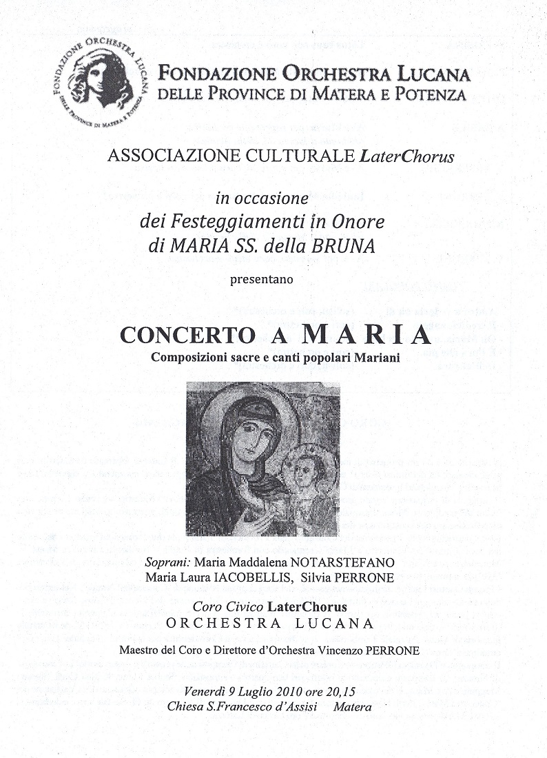 Concerto a Maria – Festeggiamenti in onore di Maria SS. della Bruna